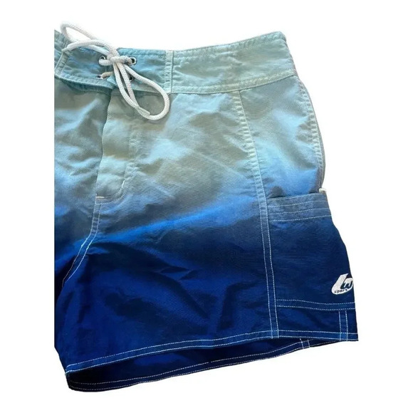 LW Sport Women's Swim Shorts Pull On Drawstrings Faded Blue Size 6 - Picture 5 of 6